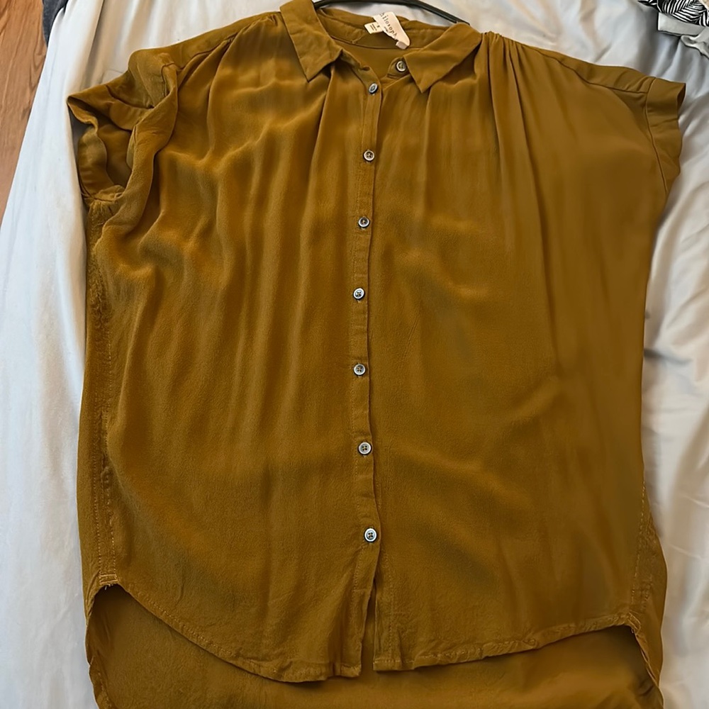Dark mustard button down
